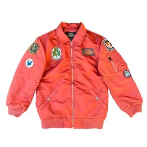 Alpha Industries Bomber Jacket With Patches Boy’s Sz L